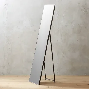 Elegant black standing dressing mirror