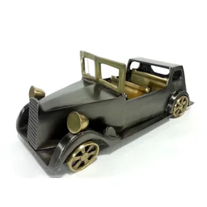 Decorative metal replica of a vintage car
