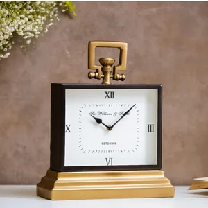 Vintage replica metal table clock